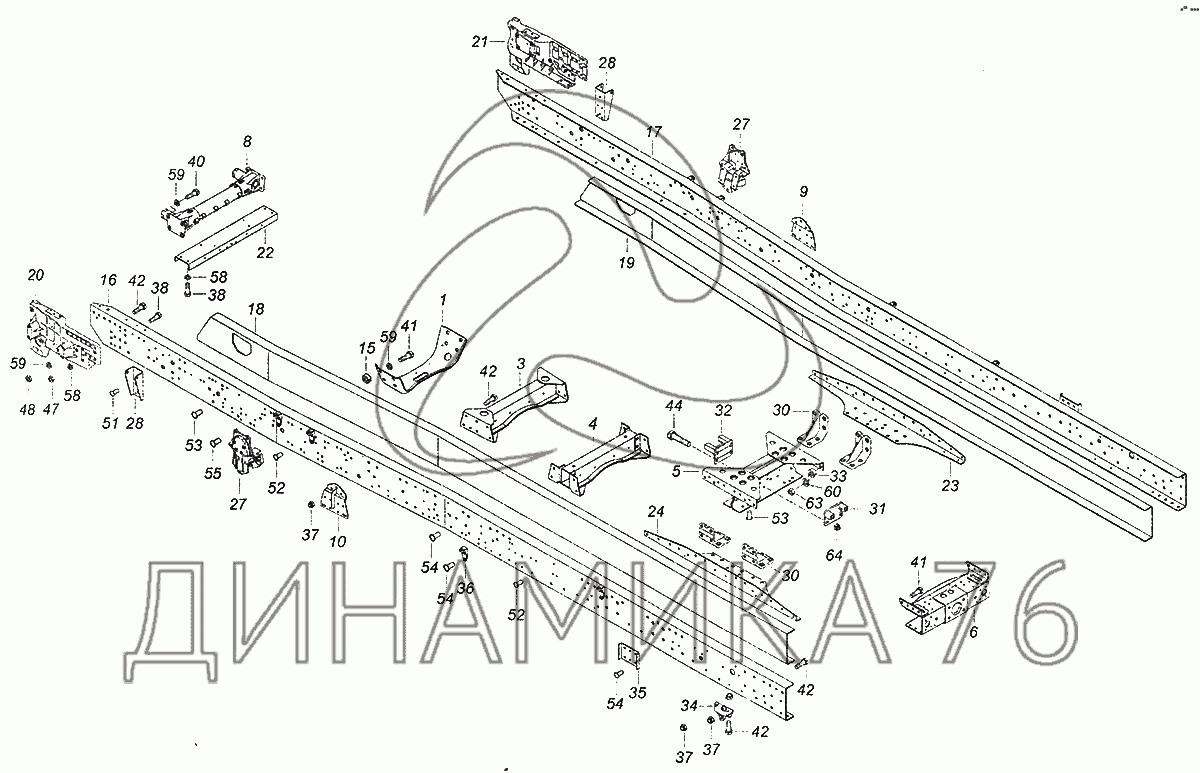 Рама камаз 6520 схема