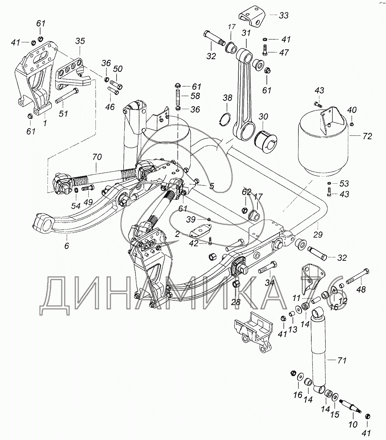 Передняя подвеска камаз 5490 схема