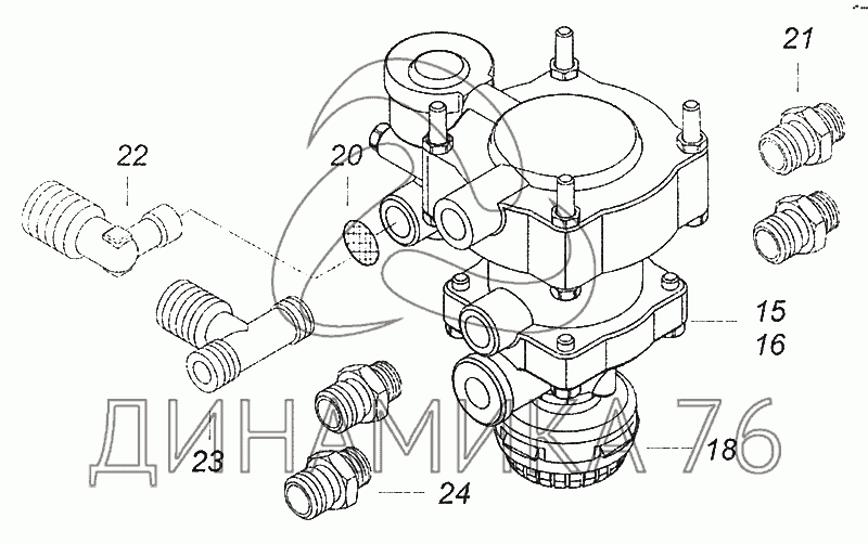 Главный тормозной кран камаз 65115 схема