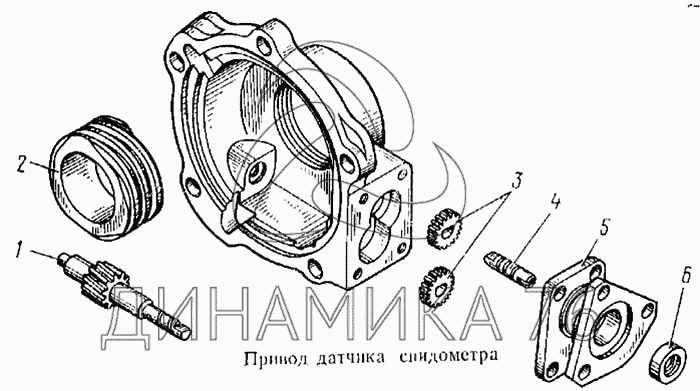 Привод спидометра газ 53 схема