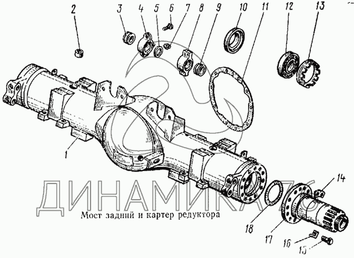 Задний мост камаз схема