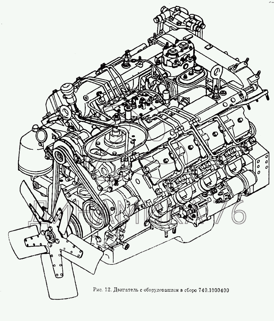 Двигатель камаза схема