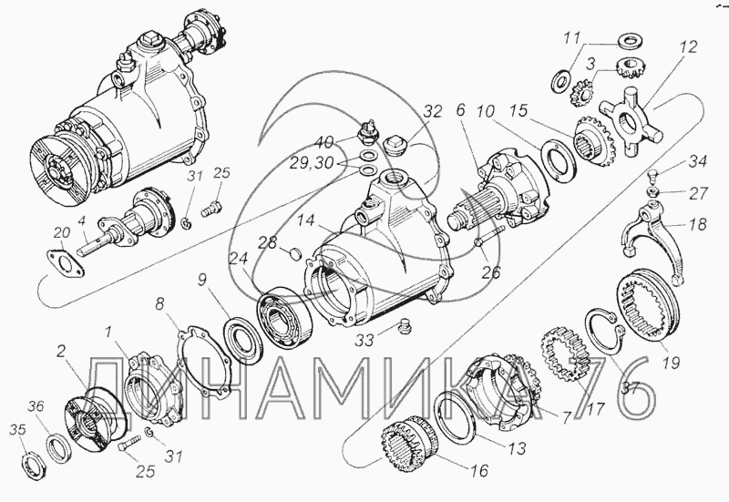 Люфт хвостовика редуктора камаз 4310