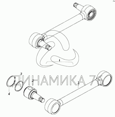 Шарнир реактивной штанги камаз 5511