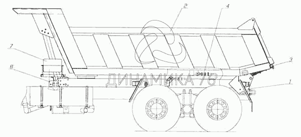 Самосвальная установка С с разгрузкой на 3 стороны на шасси КАМАЗ – ООО «Сигма-С»