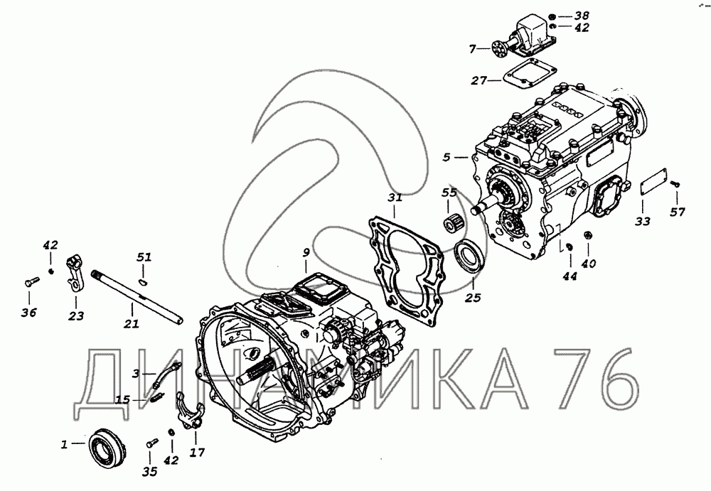 Коробка 152 камаз схема