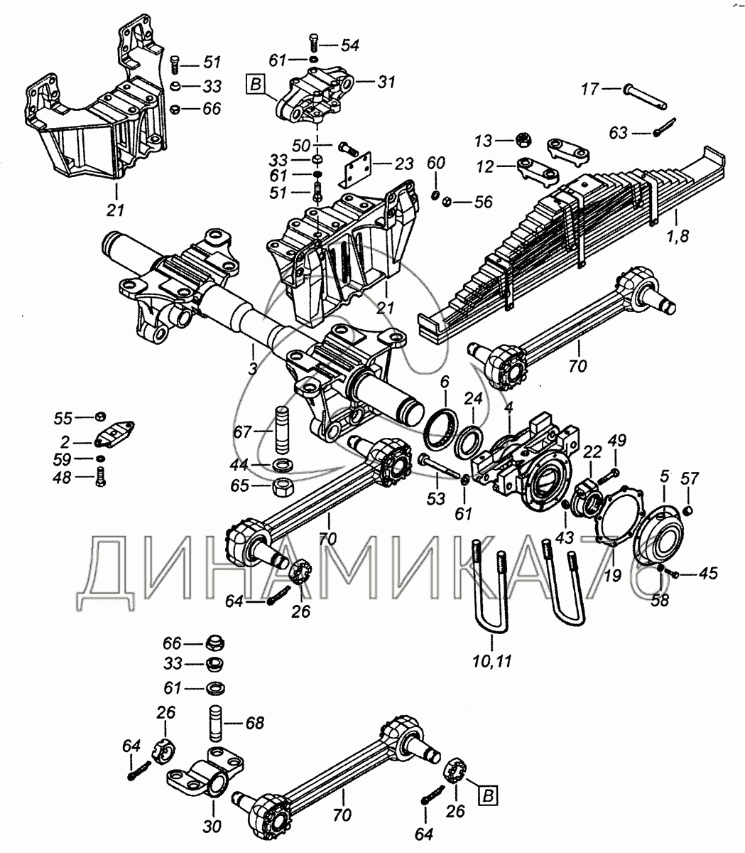 Балансир камаз 6522 схема