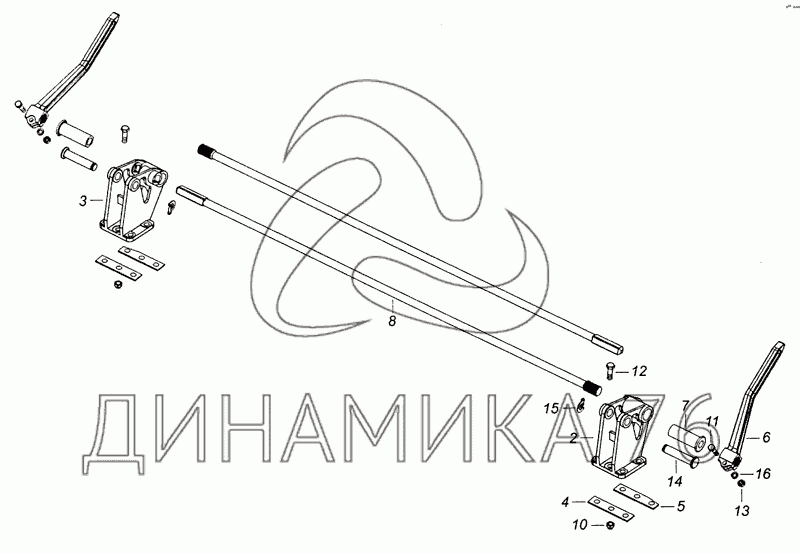 Переднее крепление кабины камаз