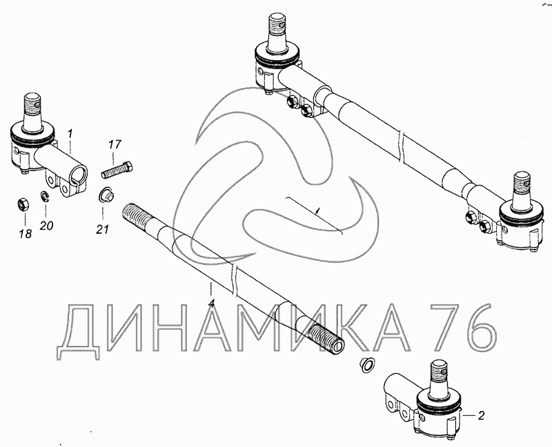 Рулевые тяги камаз схема