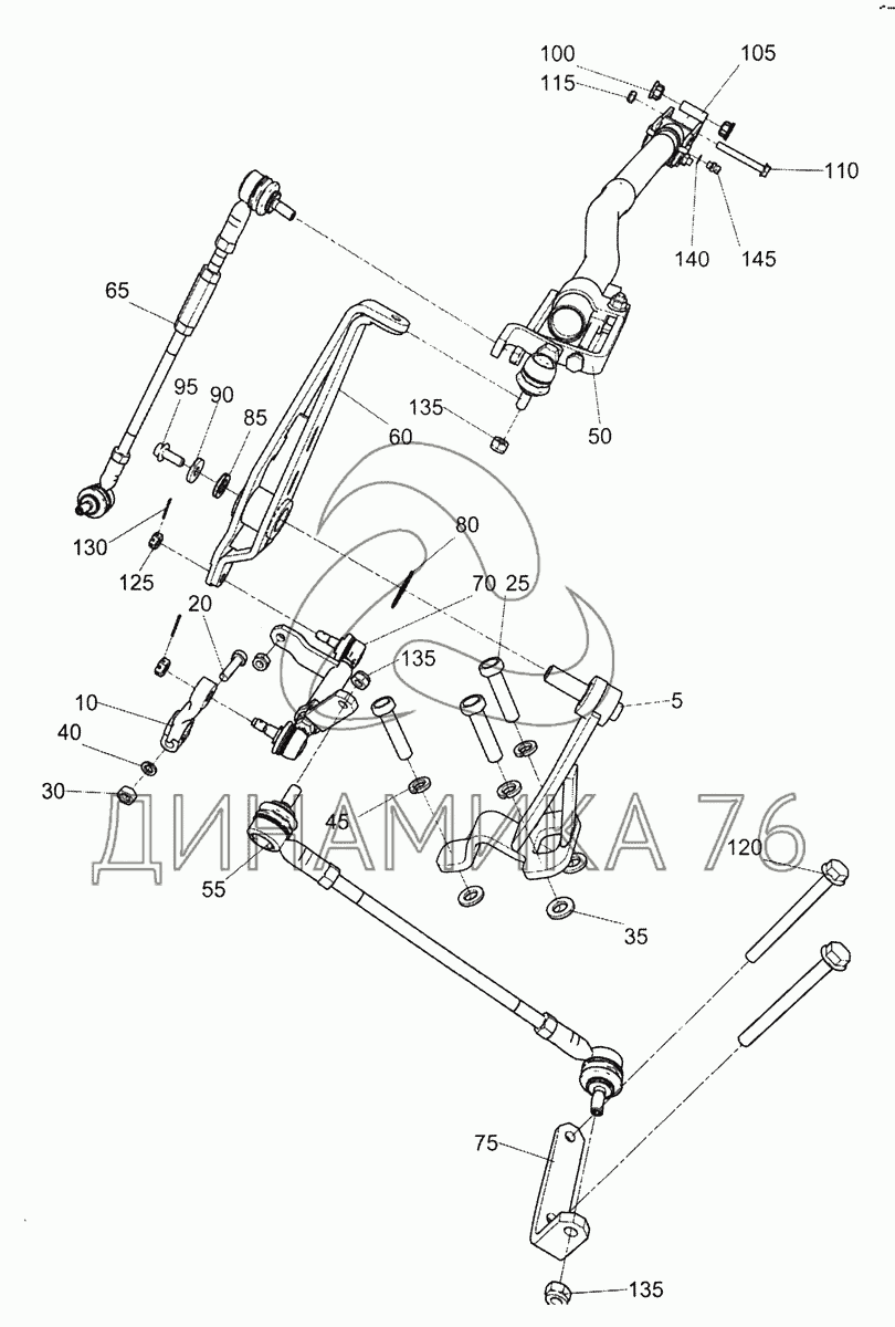 5490-1703005 Установка привода коробки передач на КамАЗ-5490