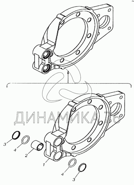 Суппорт камаз чертеж