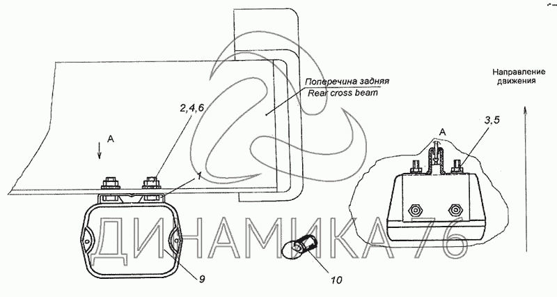 Разъем габаритного фонаря камаз