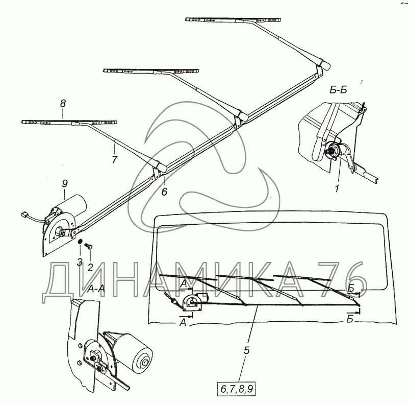 Схема дворников камаз