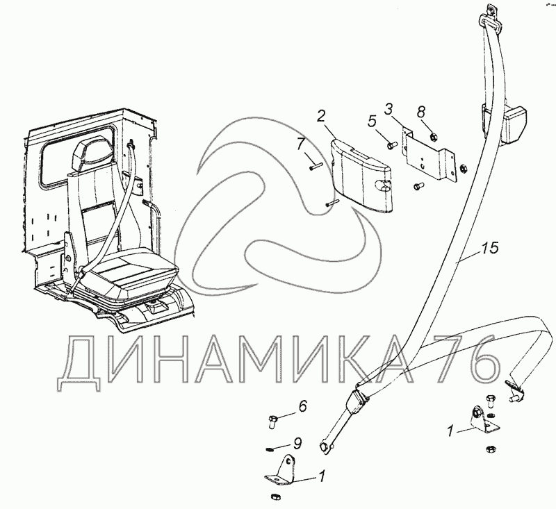 Схема ремня камаз 65115