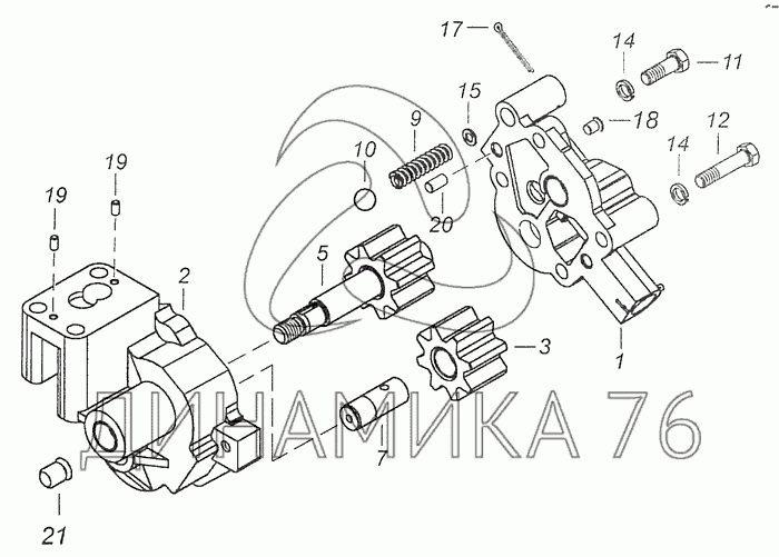Как снять масляный насос камаз 740.21-1011014-02 Насос масляный на КамАЗ-65111 (Евро 4)