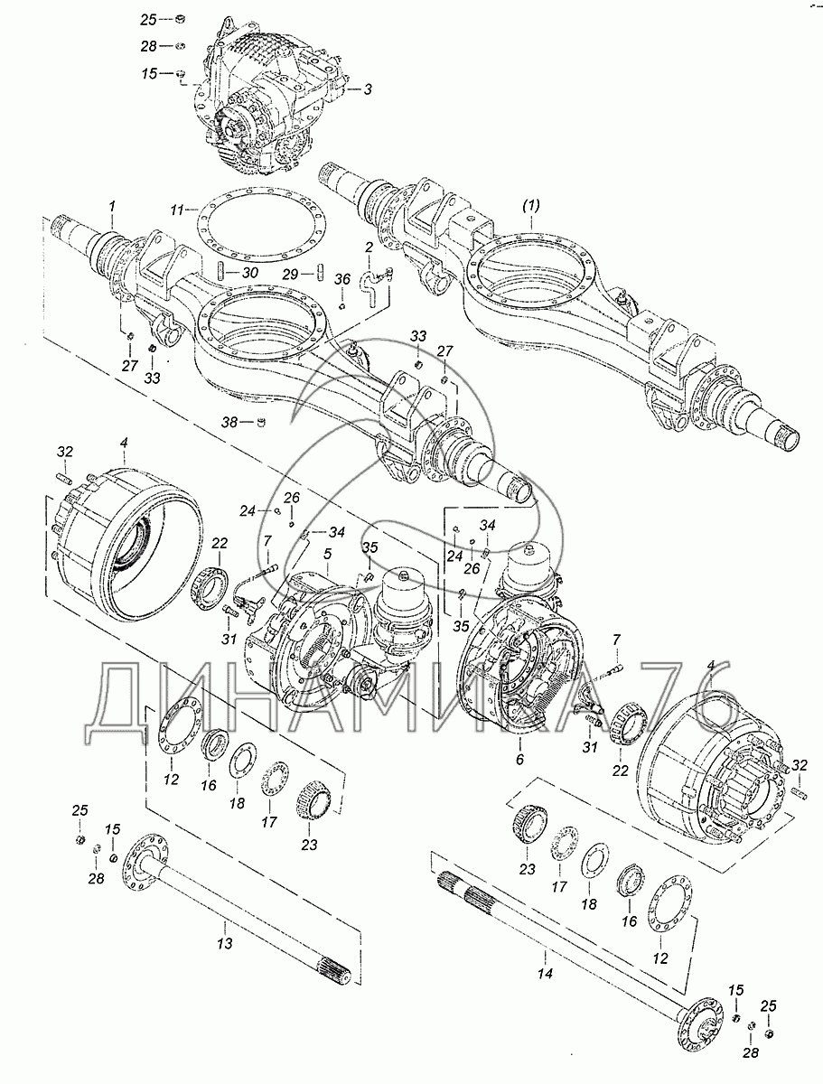 Схема ступицы камаз 6520