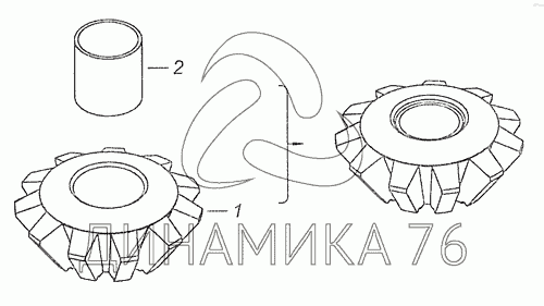 Схема межосевого дифференциала камаз