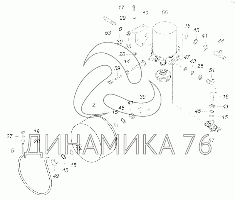 Осушитель камаз схема