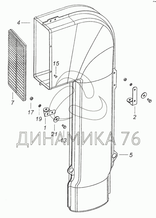 Воздухозаборник камаз евро 5
