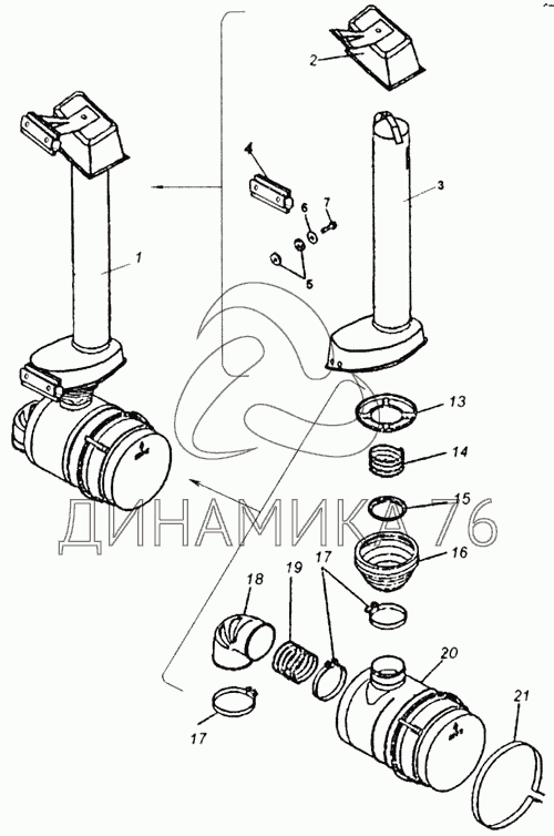 Фильтр воздушный камаз схема