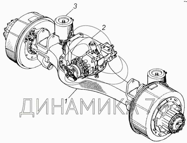 Тележка камаз 65115 задняя схема