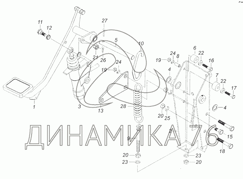 Схема сцепления камаз 65115