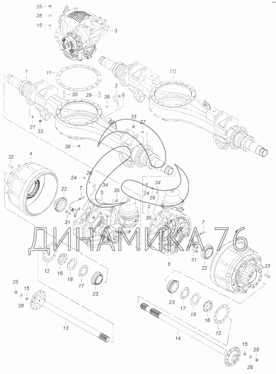 Схема ступицы камаз 6520