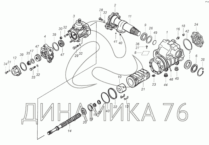 ГУР 4310 ЕВРО (Механизм рулевой 4310) на КАМАЗ