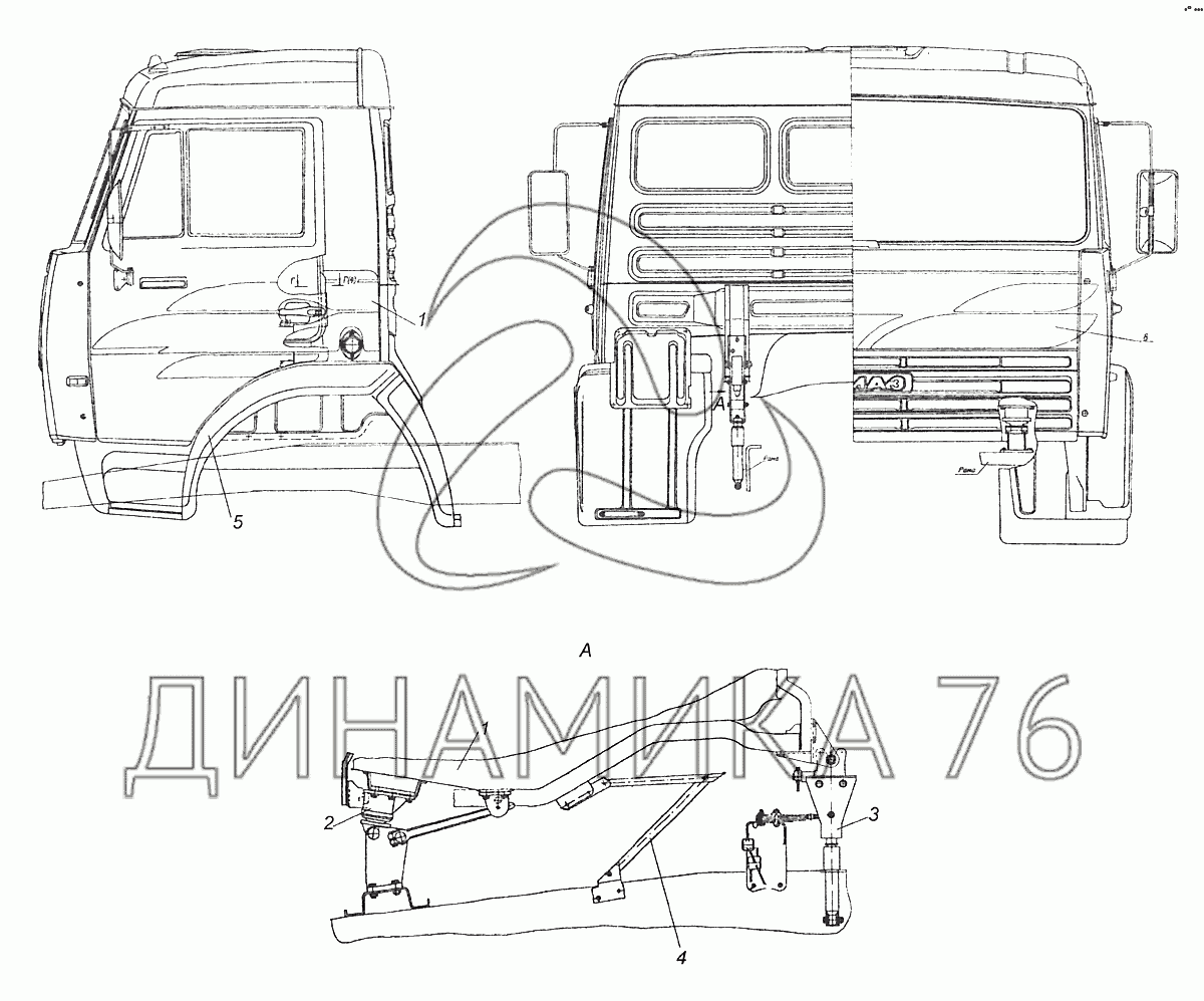 верхняя полка кабины камаз 65115