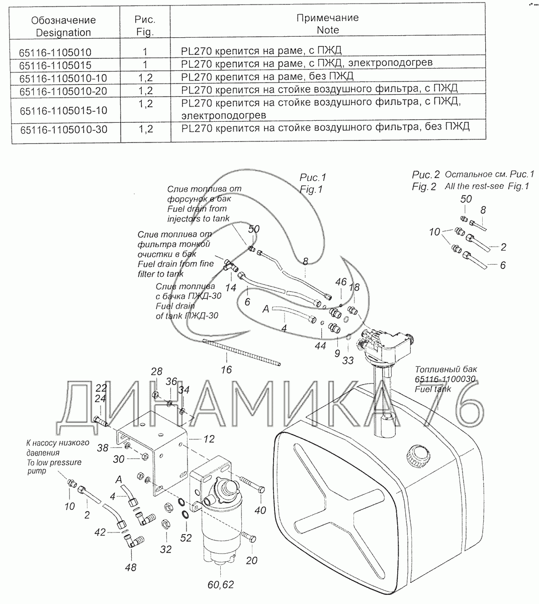 Фильтр грубой очистки топлива камаз 65115 евро 3