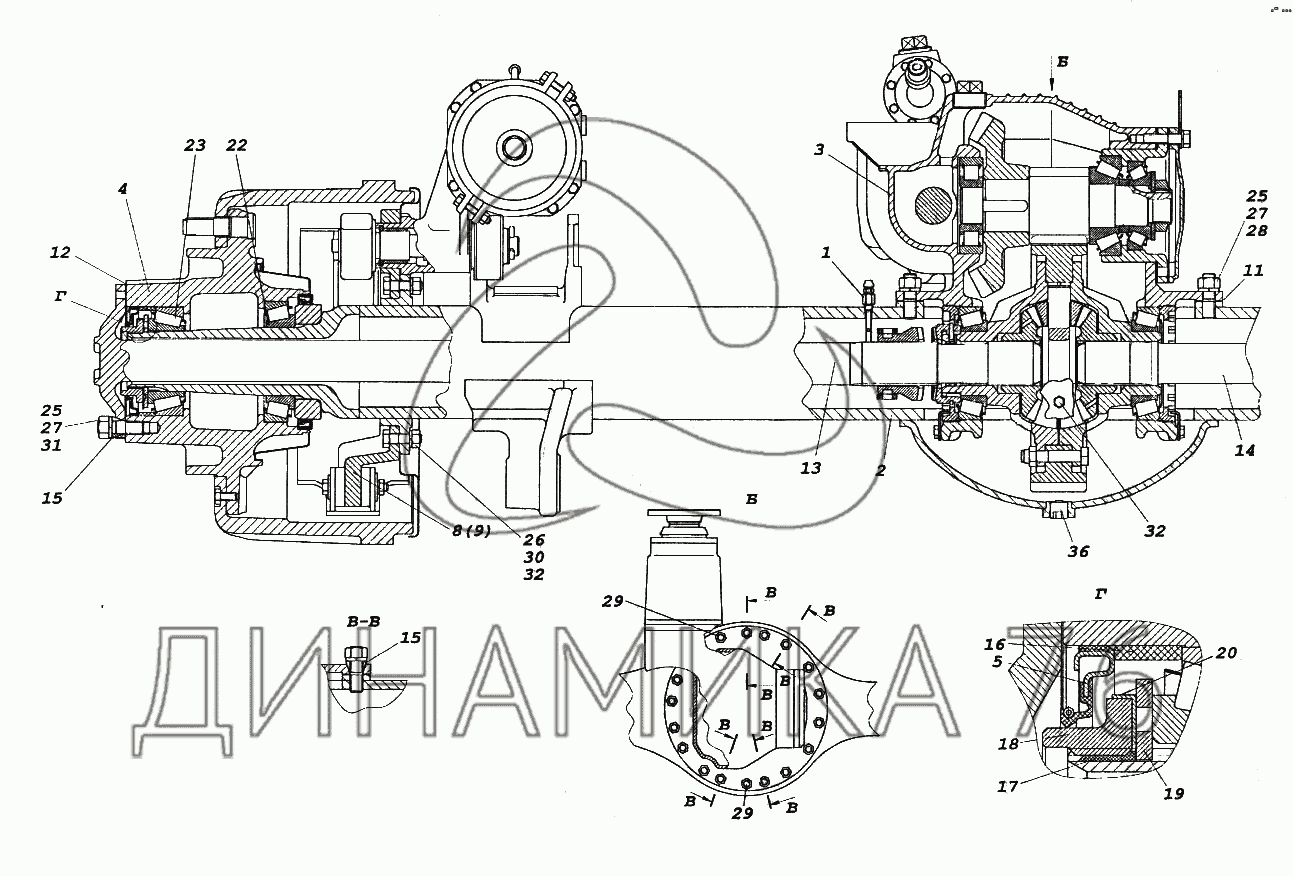 Камаз евро ступица задняя схема