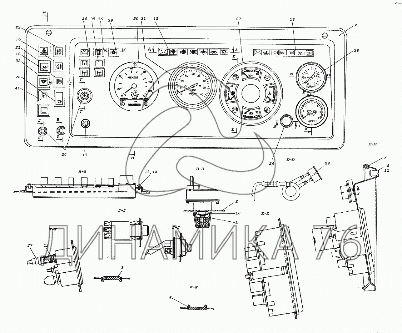 Щиток приборов камаз 65115