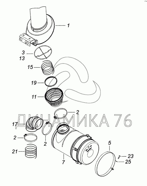 Фильтр воздушный камаз схема