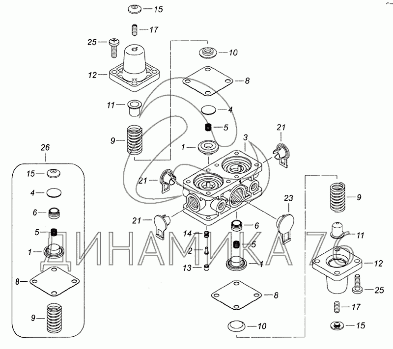 Клапан защитный 4 х контурный камаз схема подключения