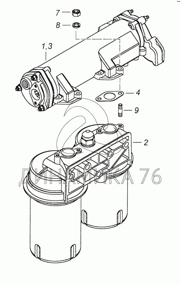 Масляный фильтр камаз 740 схема