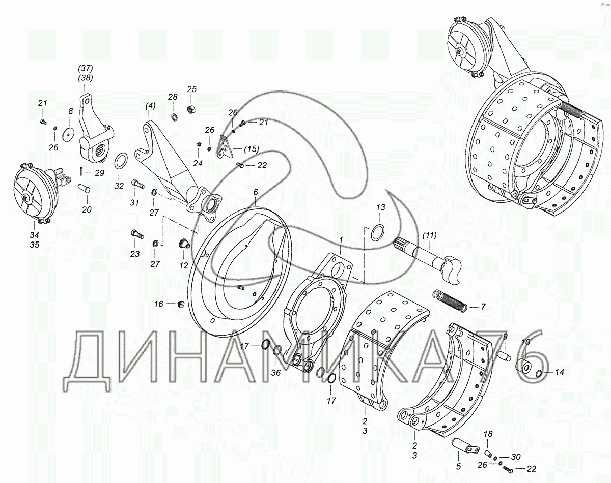 Схема тормозов камаз 6520