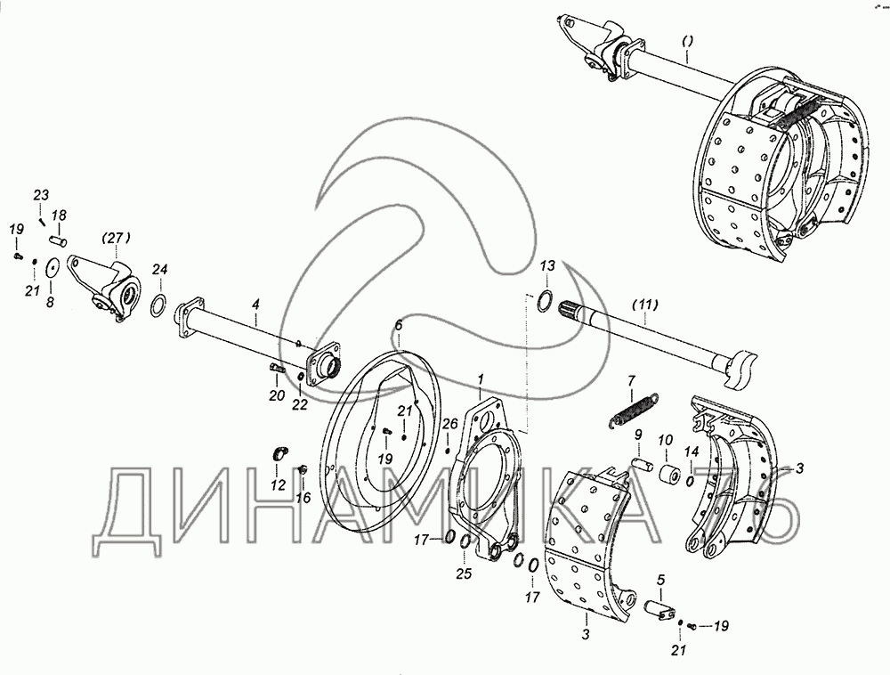 Тормоз передний камаз 6520 схема