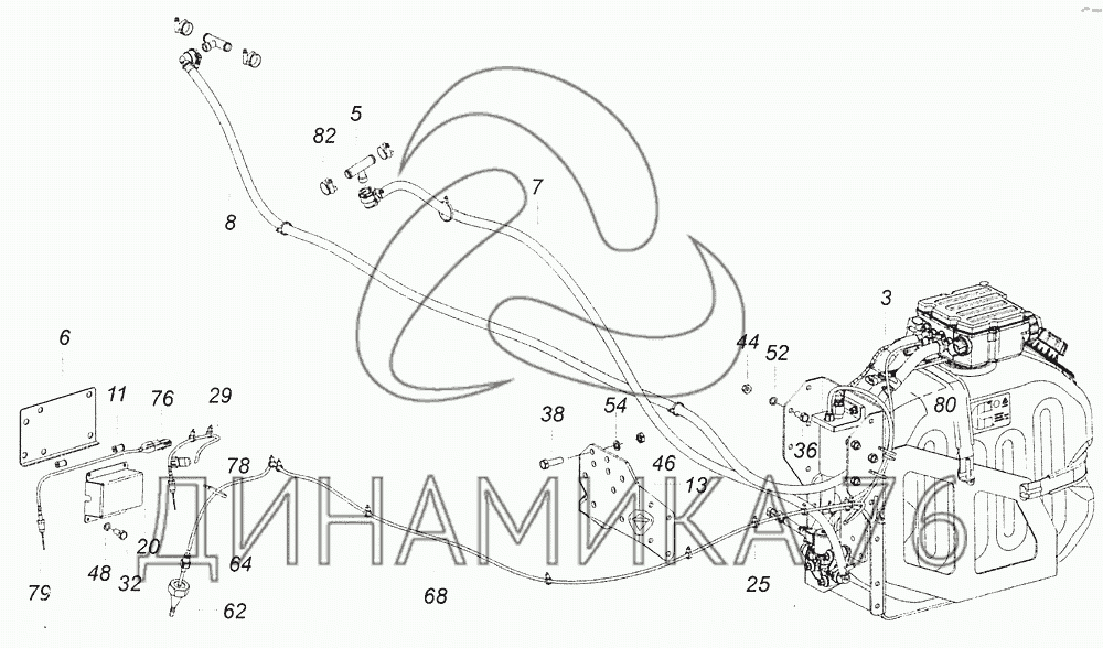 Схема гидробака камаз 6520