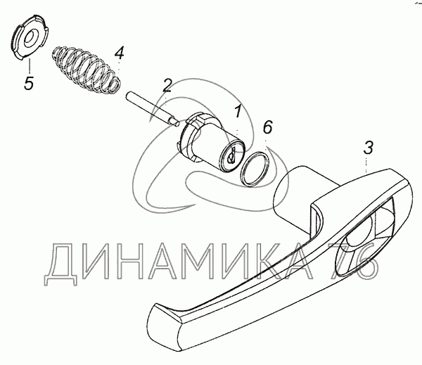 Ручка двери камаз 6520