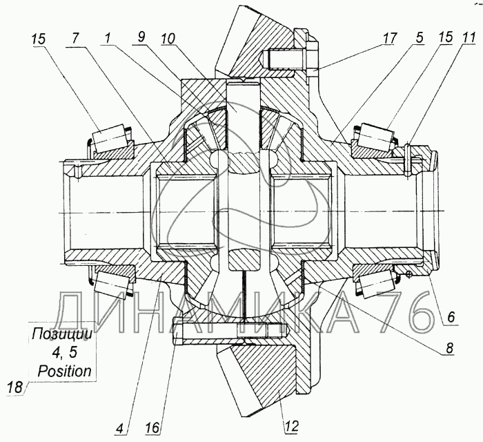 Чашка дифференциала левая чертеж