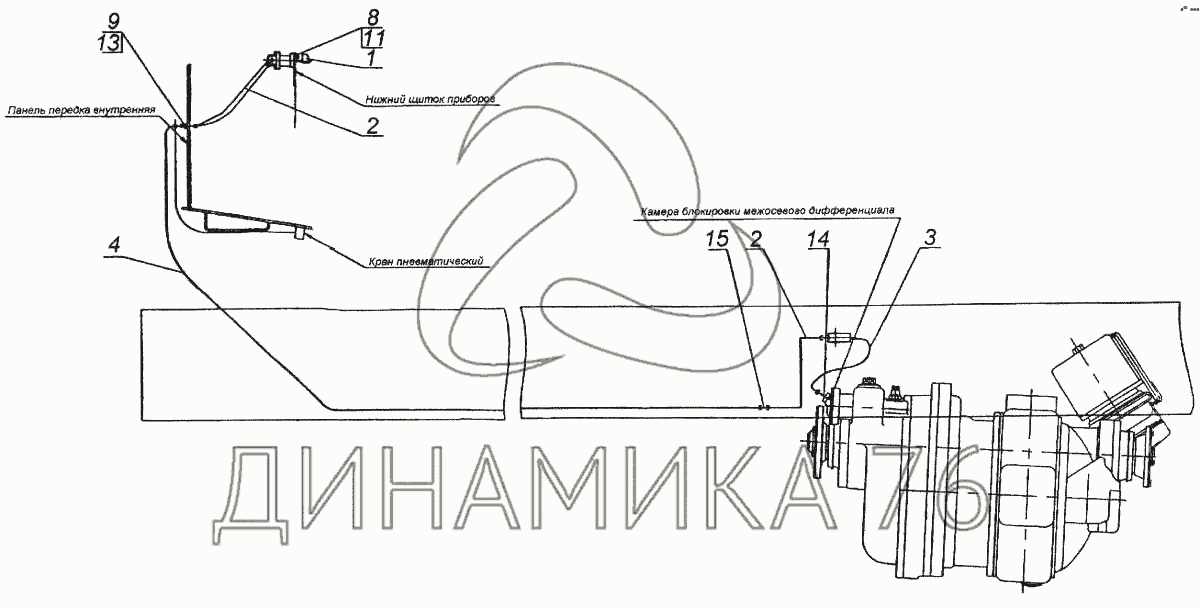 Схема подключения пневмоподушек на камаз 6520