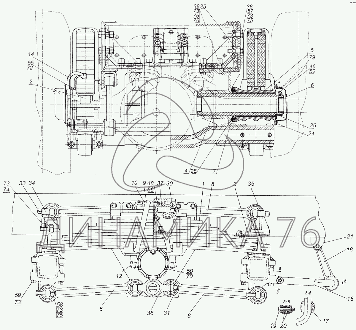 Задняя тележка камаз 6520 схема