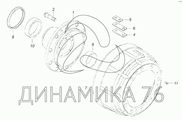 Ступица камаз 6520 схема