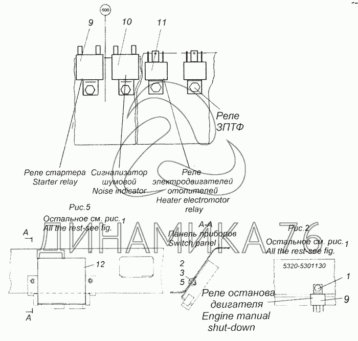Схема реле и предохранителей камаз евро 3