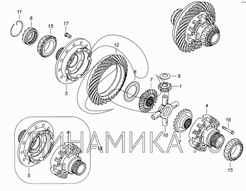 Схема редуктора 6520 средний