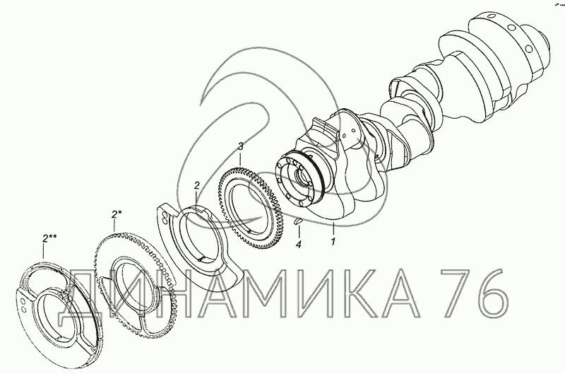 Коленвал камаз 740 чертеж