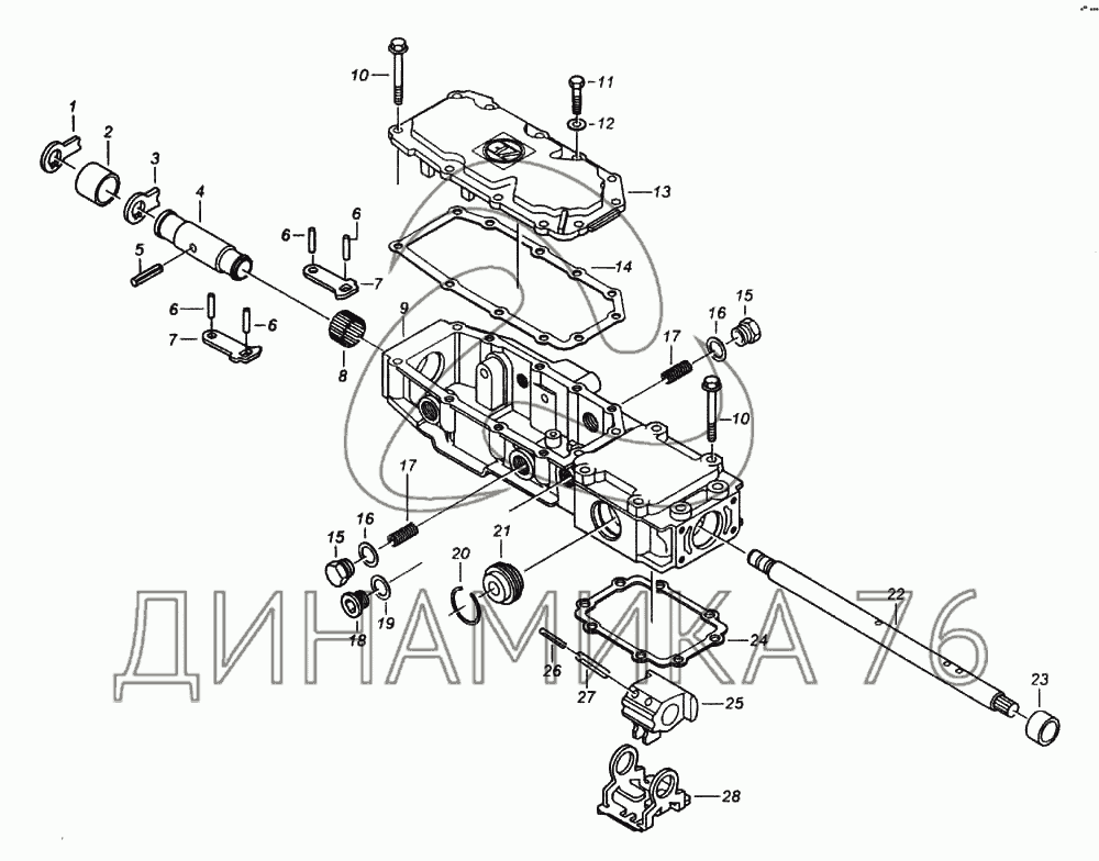 Схема коробки для КамАЗ