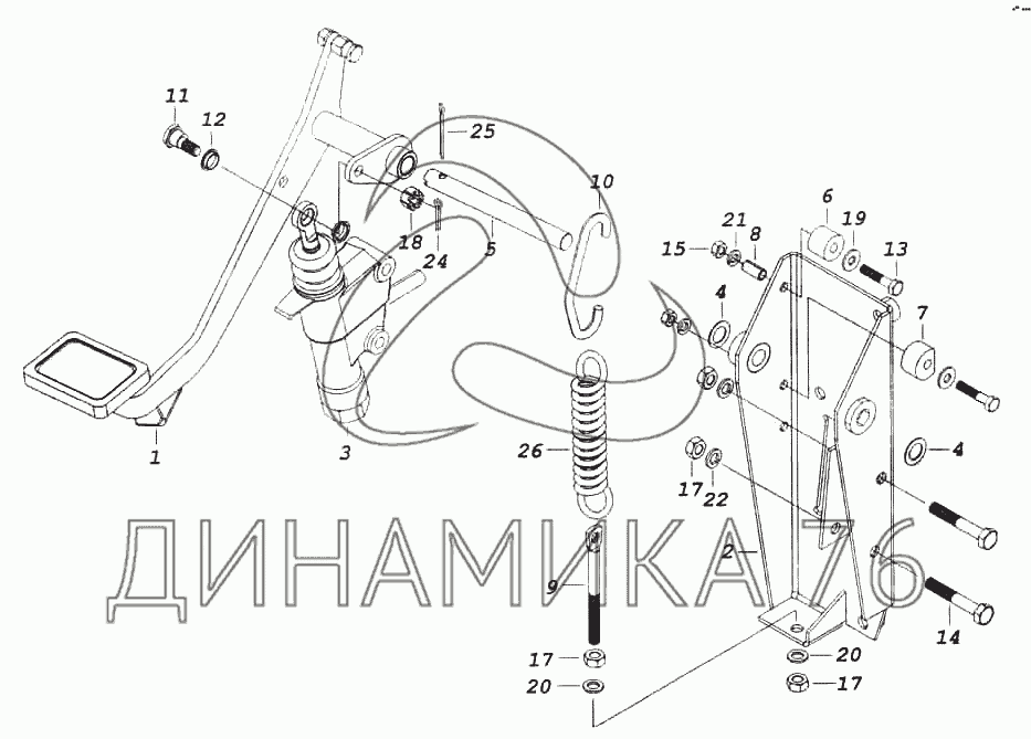 6522 1803010 механизм включения камаз 6522