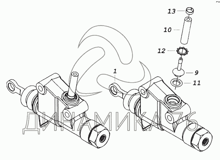 Главный цилиндр сцепления камаз схема