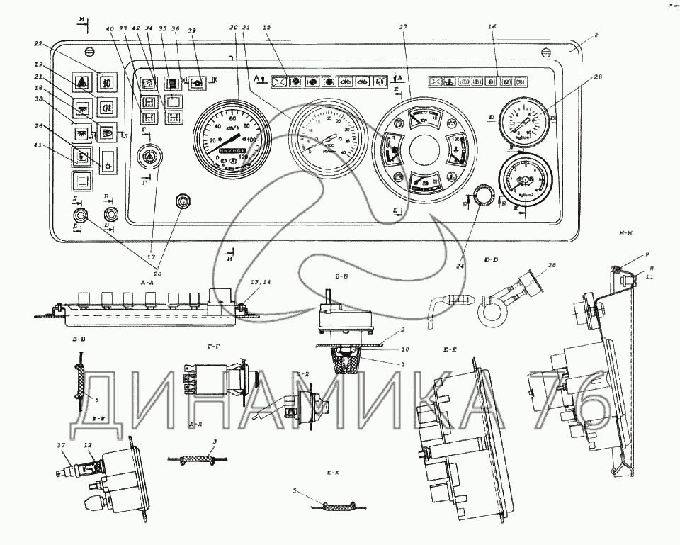 Щиток приборов камаз 6520